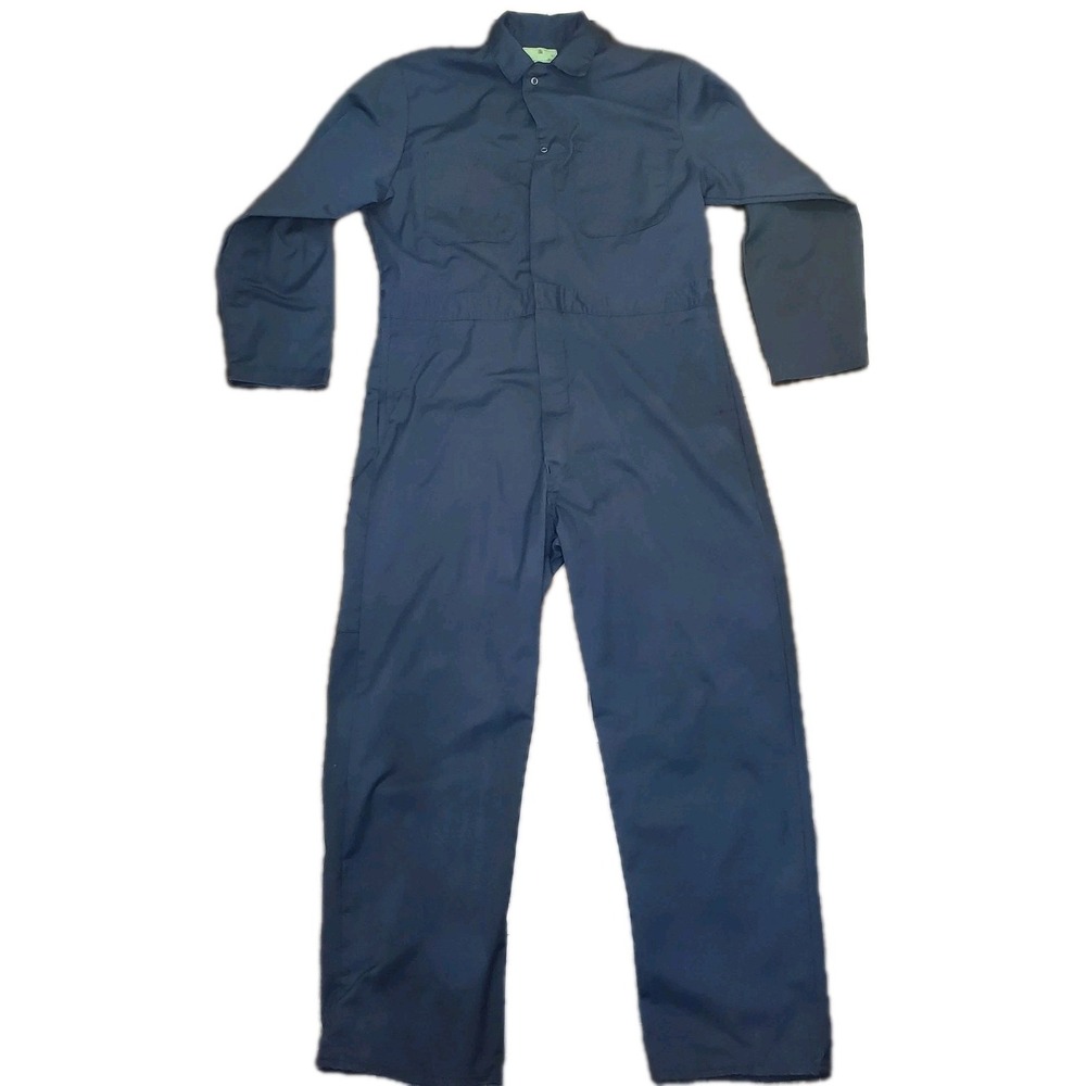 VTG Navy Blue Coveralls Combined Transport USA Men's Size 42 Mechanic Twill
